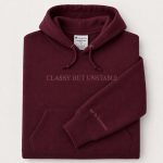 classy and unstable embroidered hoodie